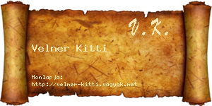 Velner Kitti névjegykártya